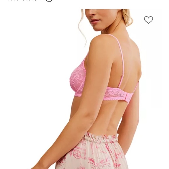 Free People Intimately NWT Reya Lace Bra in Pink Rose Size 36B - Picture 4 of 5